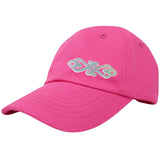 Tribal Paillette Zilver Wit Cosplay Sequins Strijk Embleem Patch op een roze cap