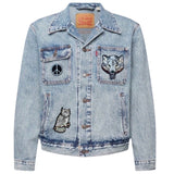 Uil Uilen Strijk Embleem Patch op een spijkerjas