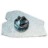 Achterzijde van de Grafkist Life Was OK Skelet Emaille Pin