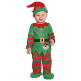 Kerstman Santa Claus Strijk Embleem Patch op een groen elfjes tuniekje