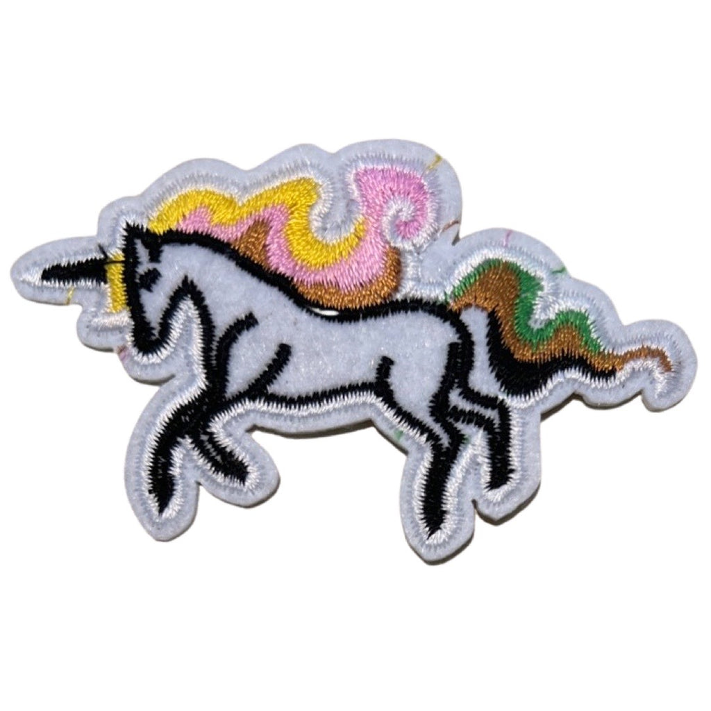 Eenhoorn Strijk Embleem Patch Wit