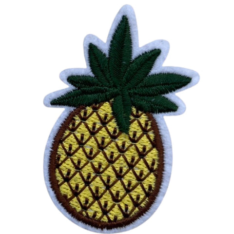 Ananas Strijk Embleem Patch Groen Bruin
