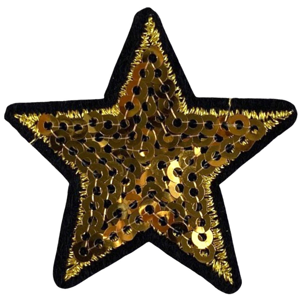 Ster Sterretje Paillette Strijk Embleem Patch Goud