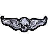 Schedel Skull Wings Strijk Embleem XXL Patch