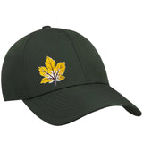 Herfstblad Herfst Blad Strijk Embleem Patch Geel op een groene cap