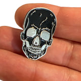 Close Up van de Doodskop Schedel Skull Emaille Pin