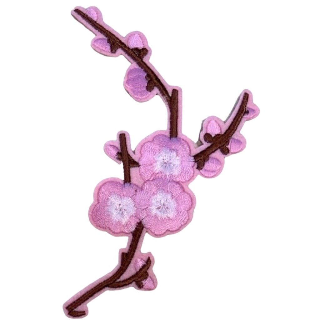 Bloesem Bloemen Takje Strijk Embleem Patch Rechts
