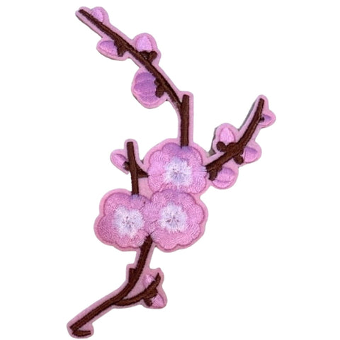 Bloesem Bloemen Takje Strijk Embleem Patch Rechts