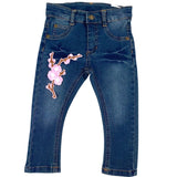 Bloesem Bloemen Takje Strijk Embleem Patch Links op een spijkerbroekje