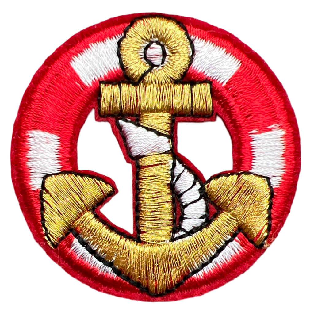 Anker Boei Strijk Embleem Patch Rood