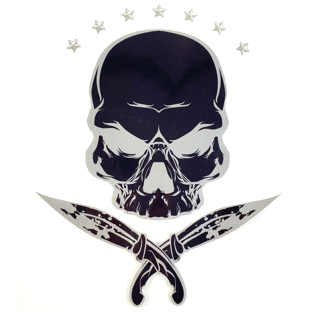 Piraten Doodskop Skull Met Sabels Full Color Strijk Applicatie