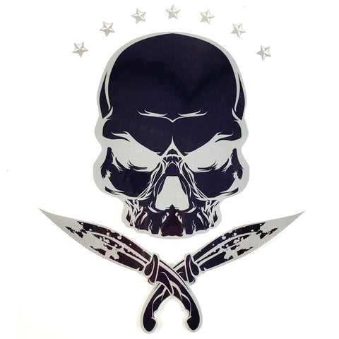 Piraten Doodskop Skull Met Sabels Full Color Strijk Applicatie