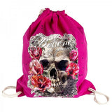 Believe In Yourself Tekst Skull Rozen XXL Strijk Applicatie op een linnen tas