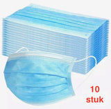 10 x Mondkapjes Wit/Blauw