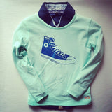 Gymp Sneaker Schoen Flock Applicatie