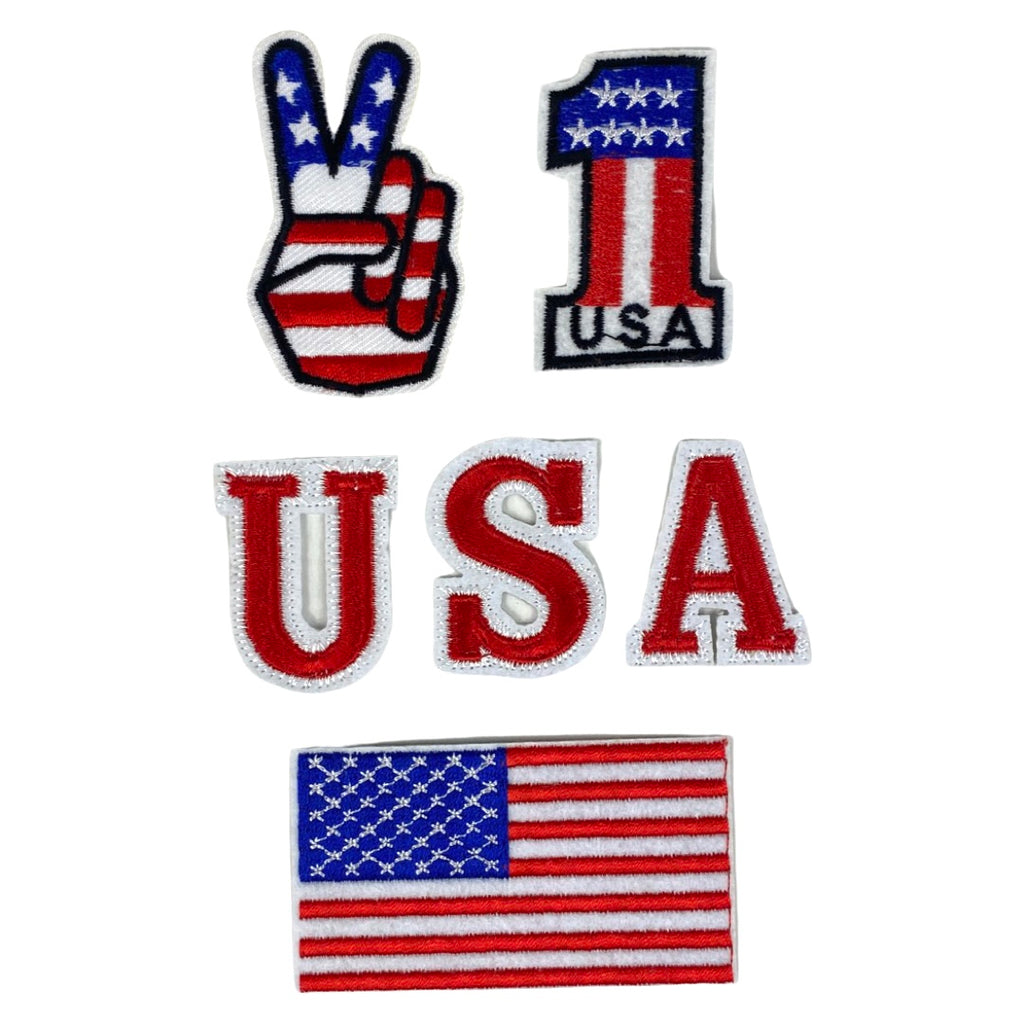 USA No One Stars And Stripes Strijk Embleem Patch Set