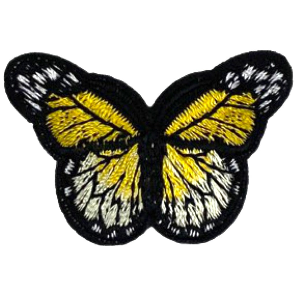 Vlinder Strijk Embleem Patch Geel