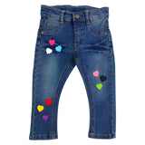 Klein Hartje Strijk Embleem Patch Applicatie Zwart Small samen met acht andere kleuren van deze patch op een spijkerbroekje