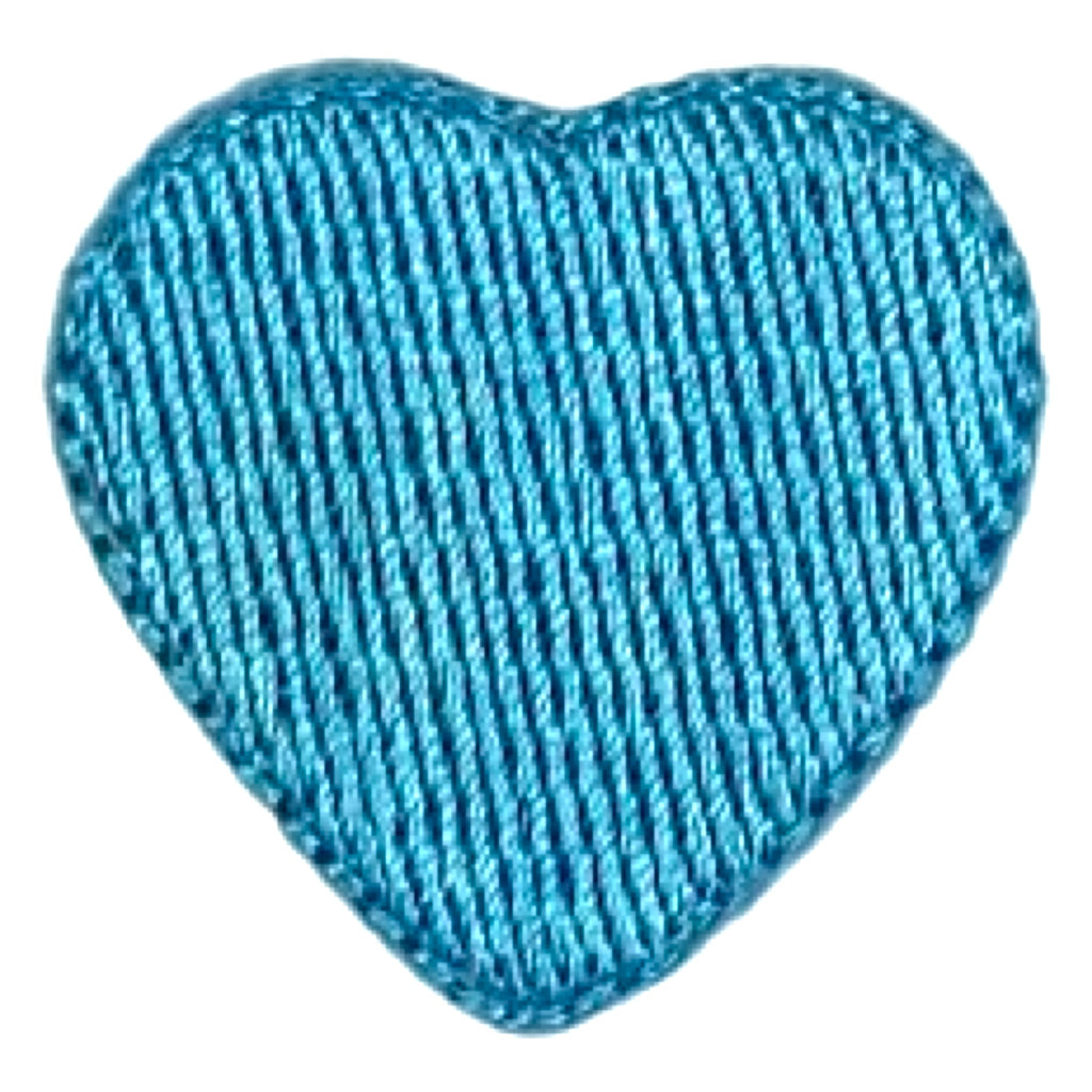 Hartje Strijk Embleem Patch Applicatie Blauw Medium