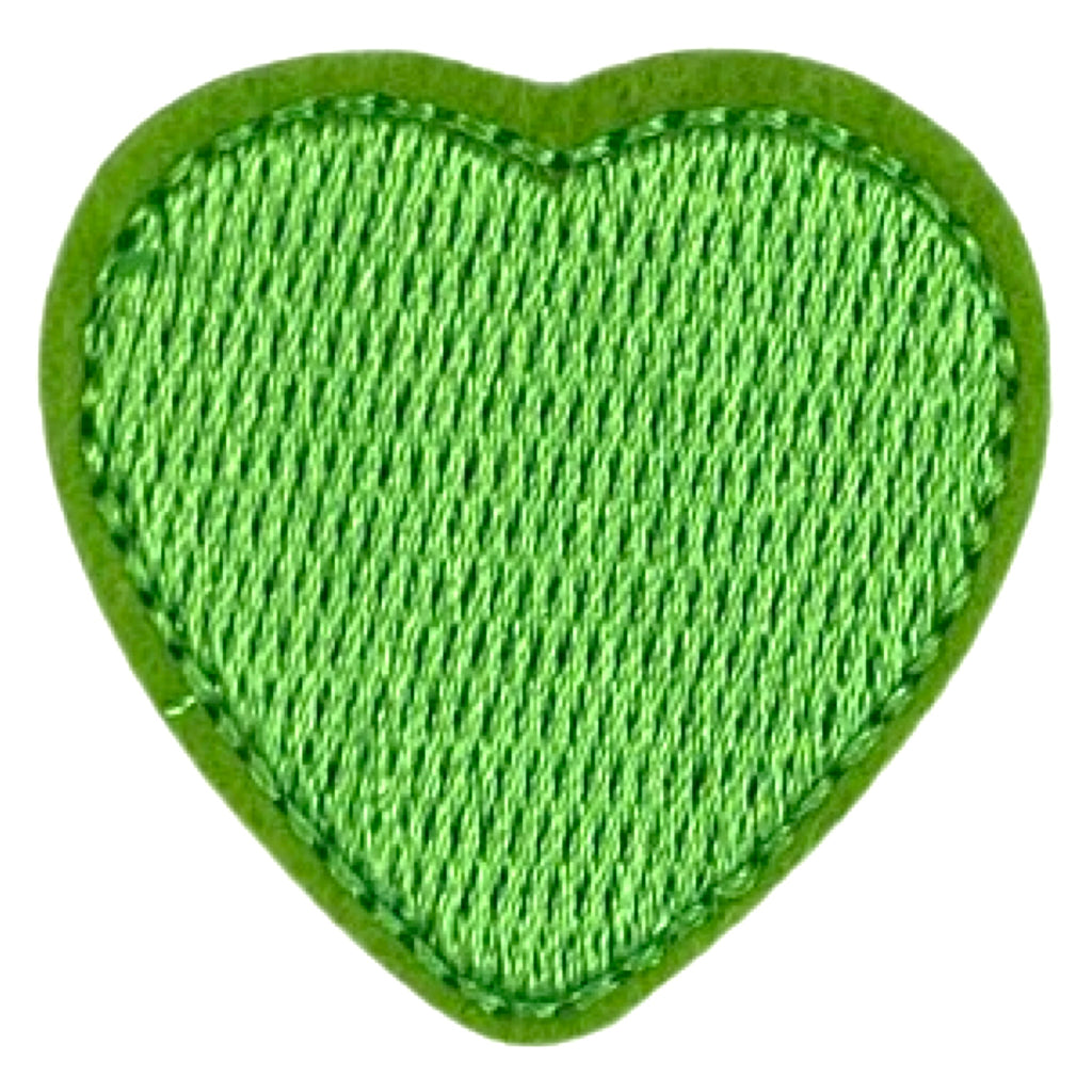 Hartje Strijk Embleem Patch Applicatie Groen Medium