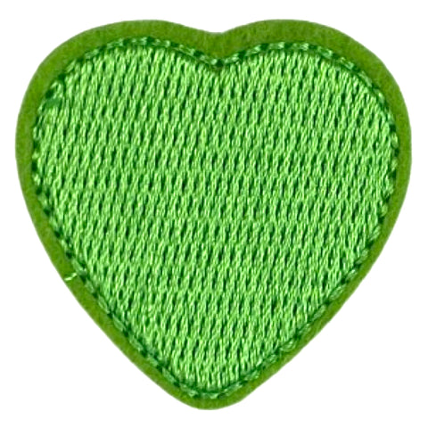Hartje Strijk Embleem Patch Applicatie Groen Medium