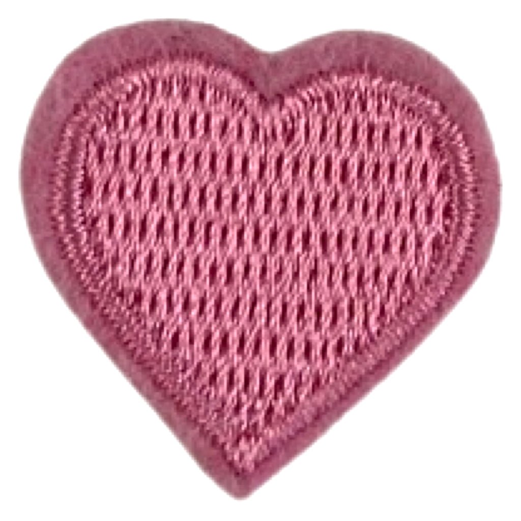 Klein Hartje Strijk Embleem Patch Applicatie Roze Small