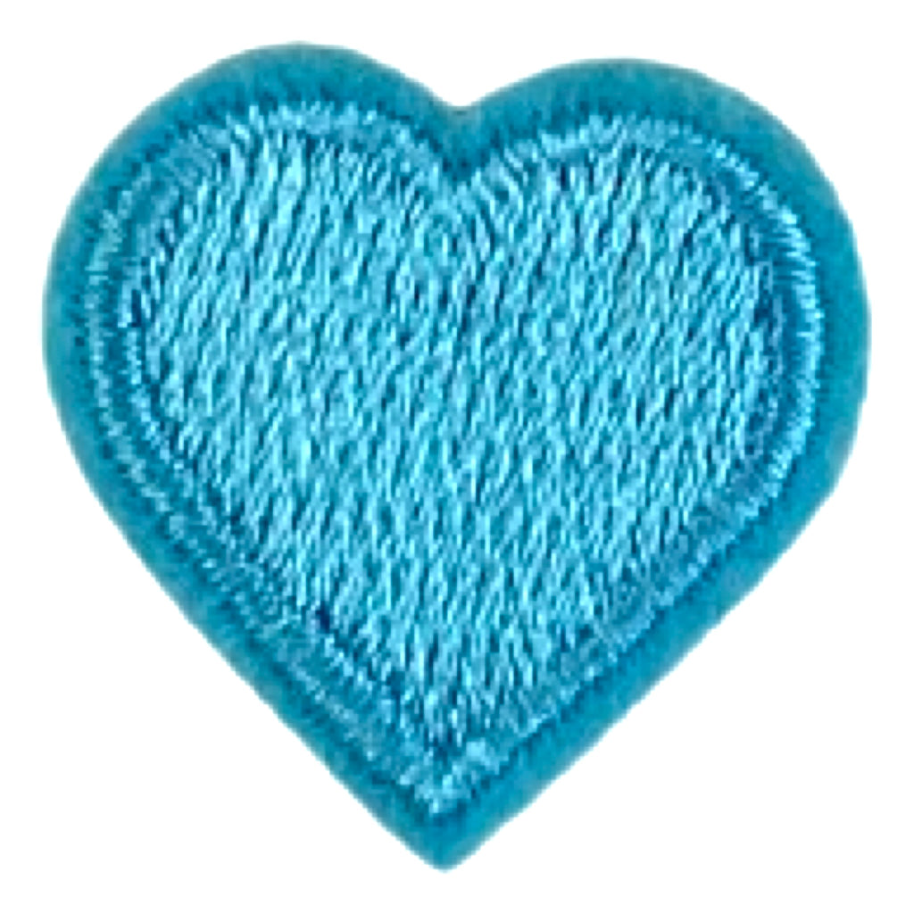 Hartje Strijk Embleem Patch Applicatie Blauw Small