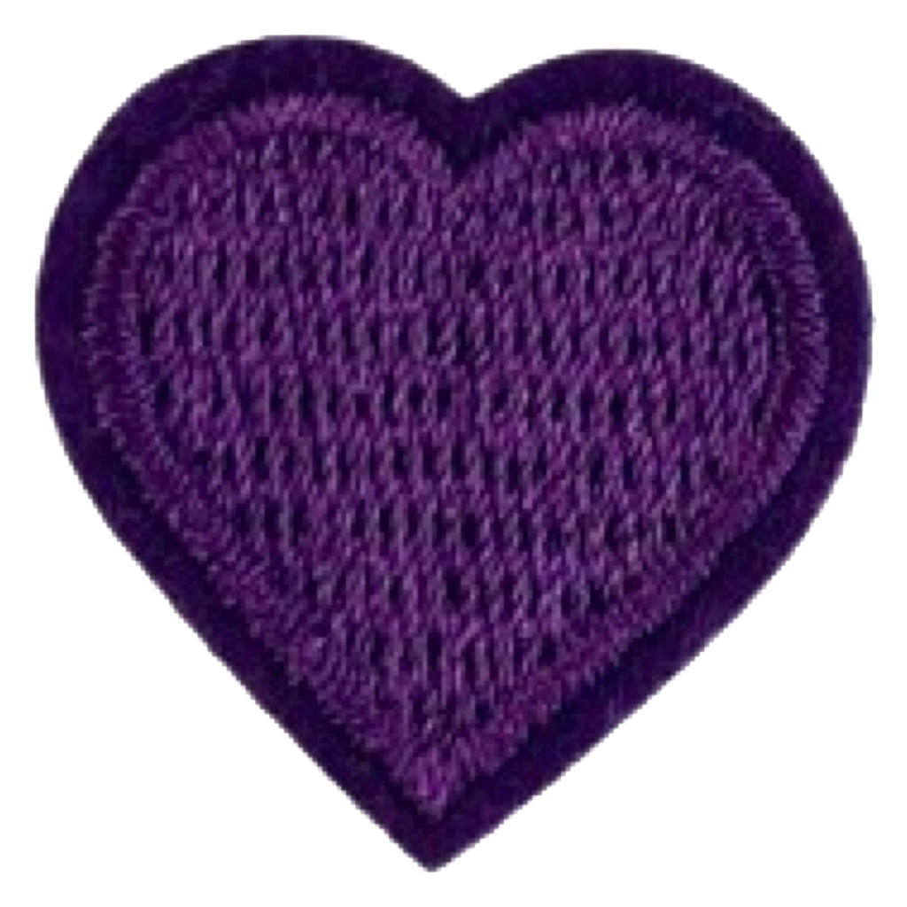 Hartje Strijk Embleem Patch Applicatie Paars Small