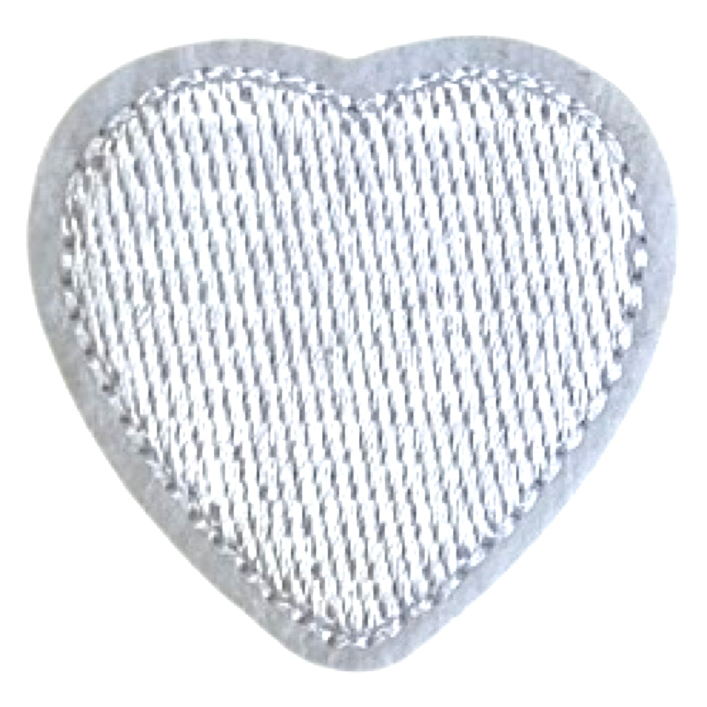 Hartje Strijk Embleem Patch Applicatie Wit Medium
