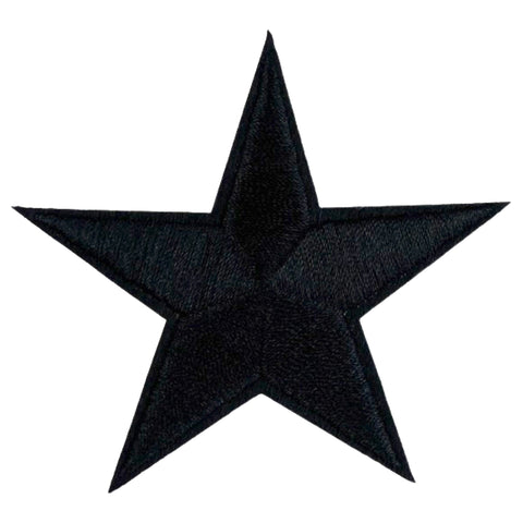 Ster Strijk Embleem Patch Zwart