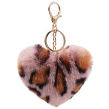 Sleutelhanger Pluche Hart Luipaard Print Tas Hanger