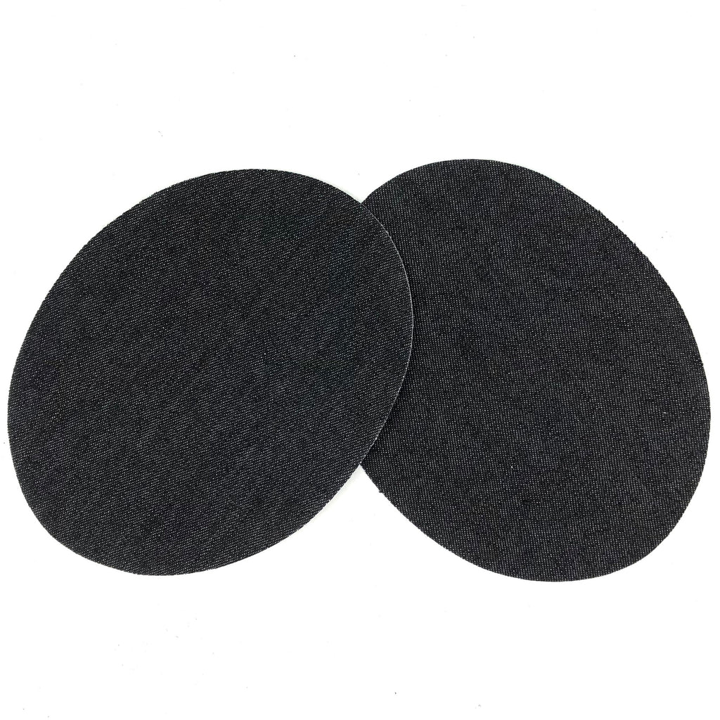 Set van twee Elleboog Knie Strijk Stukken Lappen Patches Jeans Zwart