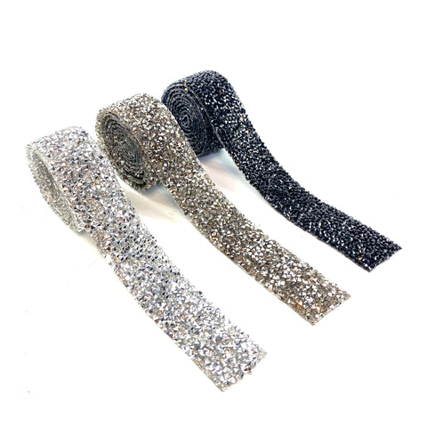 10 cm Crystal Rhinestone Strass Hot Fix Strijk Tape (prijs per 10 cm)