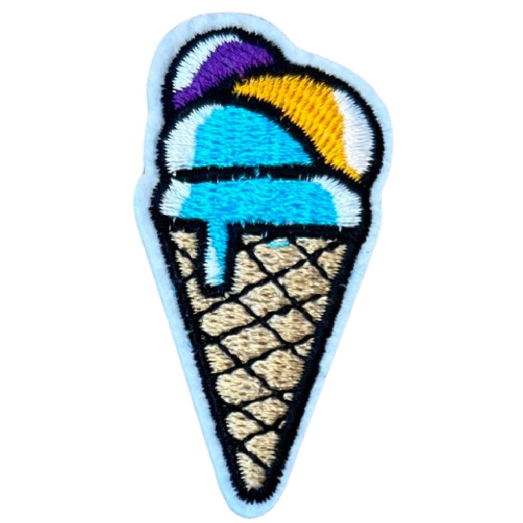 IJs Hoorntje Drie Bolletjes Strijk Patch Applicatie