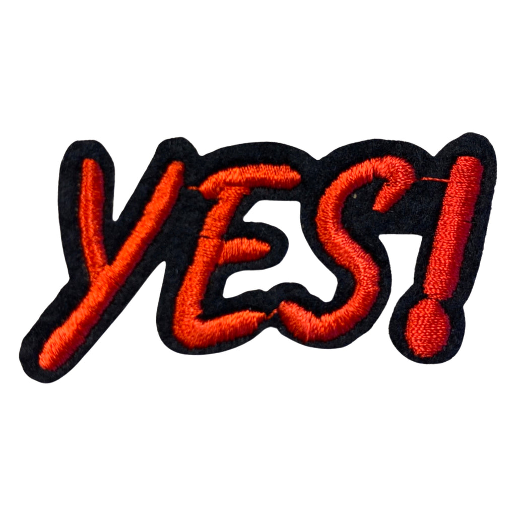 Yes Tekst Strijk Embleem Patch Rood