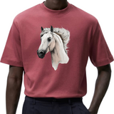 Paard Paarden Pony Strijk Applicatie op een rode sweater