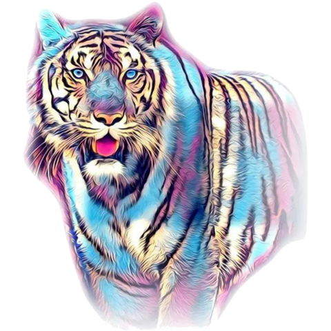 Tijger Art Full Color Strijk Applicatie