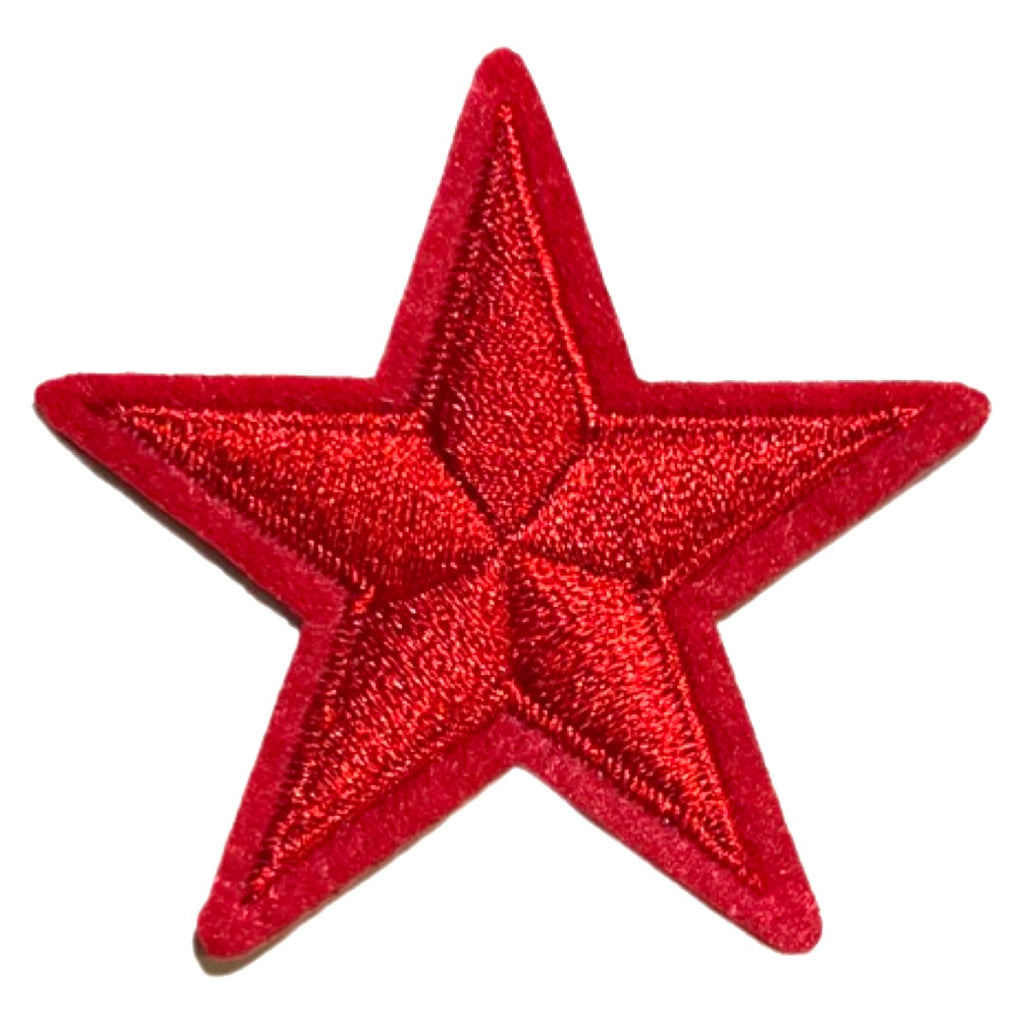 Ster Strijk Patch Rood Vijf Puntig Small
