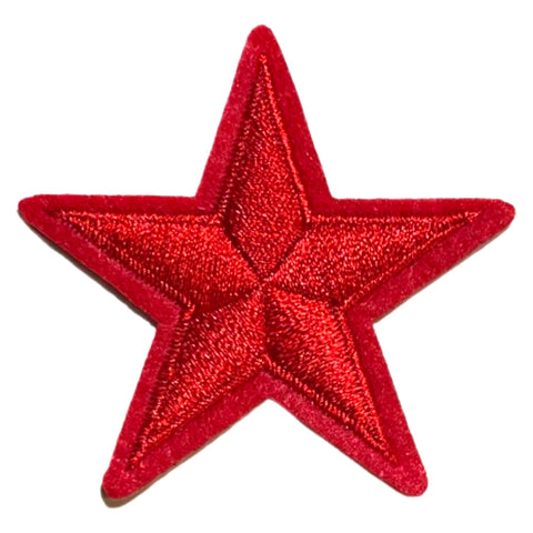 Ster Strijk Patch Rood Vijf Puntig Small