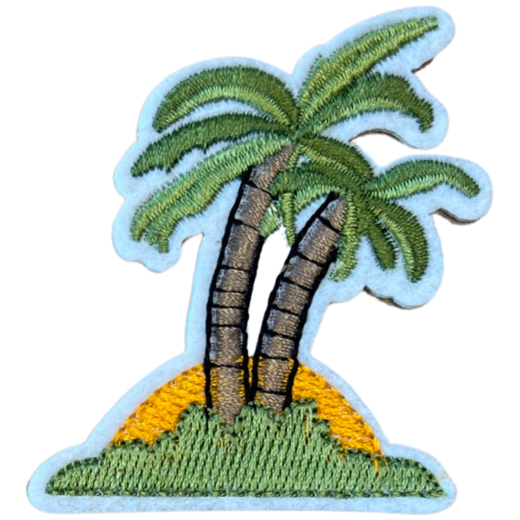 Palmboom Zonsondergang Strijk Embleem Patch
