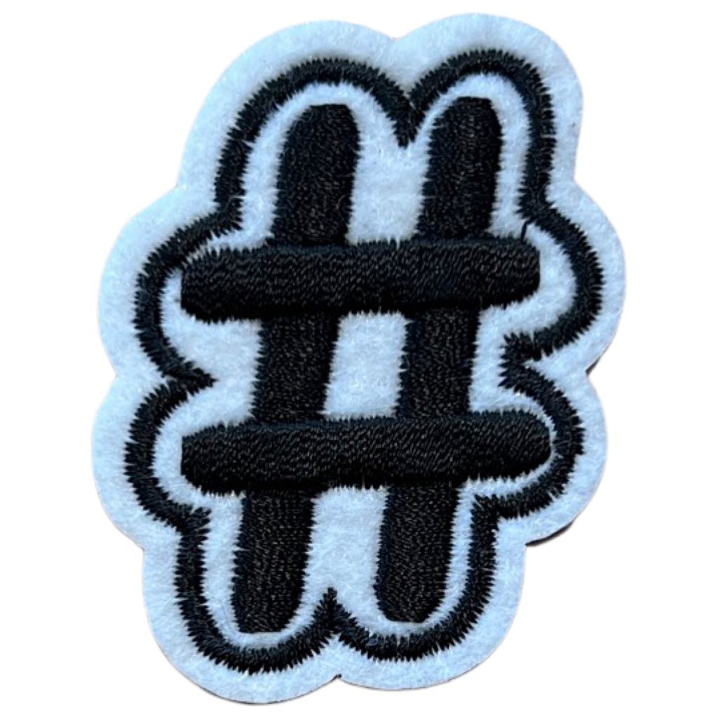 Hashtag Strijk Embleem Patch