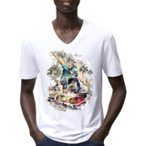 Skater Skateboarder Skateboarding XXL Strijk Applicatie op een wit t-shirt