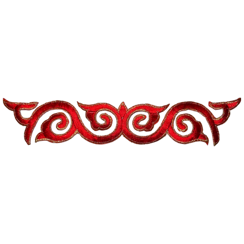 Cosplay Sequins Venetiaans Kant Strijk Applicatie Patch Rood