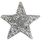 Ster Strass Strijk Embleem Patch Zilver