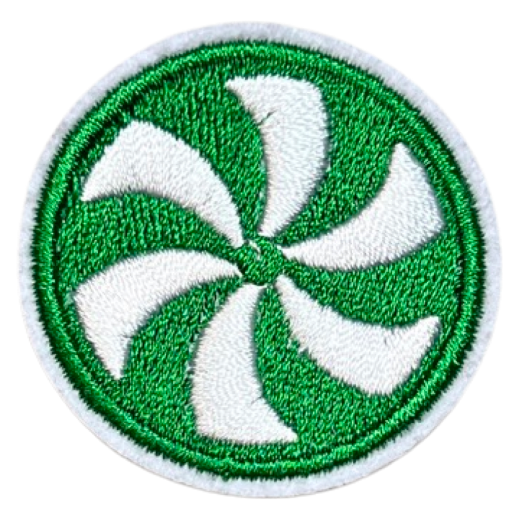 Kerst Snoep Zuurtje Strijk Embleem Patch Groen