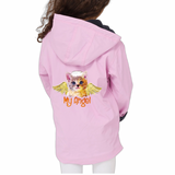 Poes Poezen Kitten Strijk Applicatie My Angel op de rugzijde van een roze kinderjas