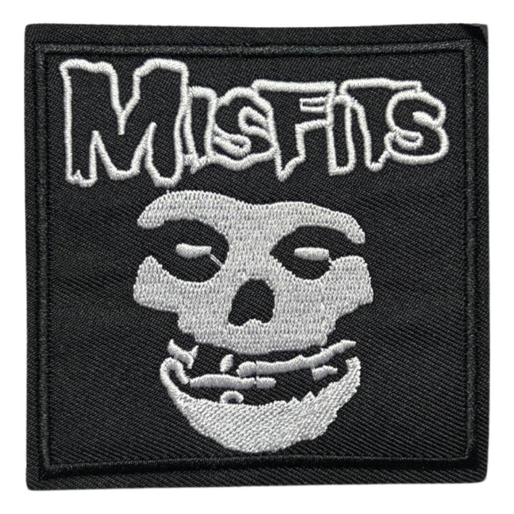 Misfits Strijk Embleem Patch Vierkant Zwart Wit