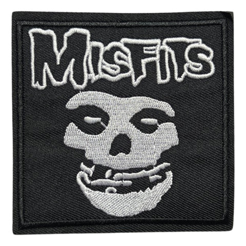 Misfits Strijk Embleem Patch Vierkant Zwart Wit
