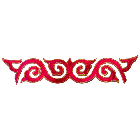 Cosplay Sequins Venetiaans Kant Strijk Applicatie Patch Donker Roze