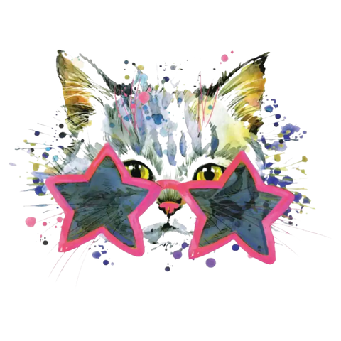 Poes Poezen Kitten Strijk Applicatie Zonnebril